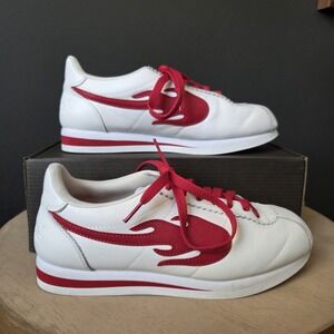 YG 4 Hunnid Block‎ Runner The Flame Shoes Men's Size 7 White Red Sneakers